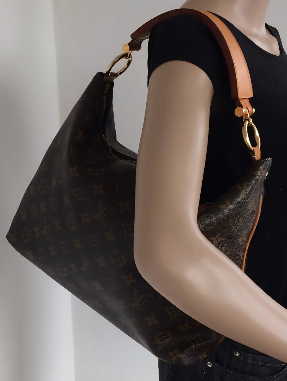 💕Authentic Louis Vuitton Hobo Bag SULLY MM Monogram "Very Rare & Discontinued" - Picture 17 of 17
